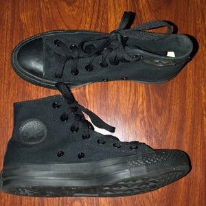 All Black High Top Converse